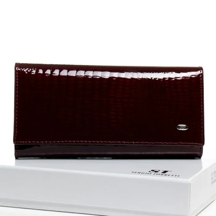 Кошелек LR кожа-лак SERGIO TORRETTI W1-V bordo