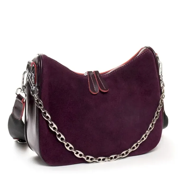 Сумка Женская Классическая замш ALEX RAI 01-09 06-375-1 wine-red