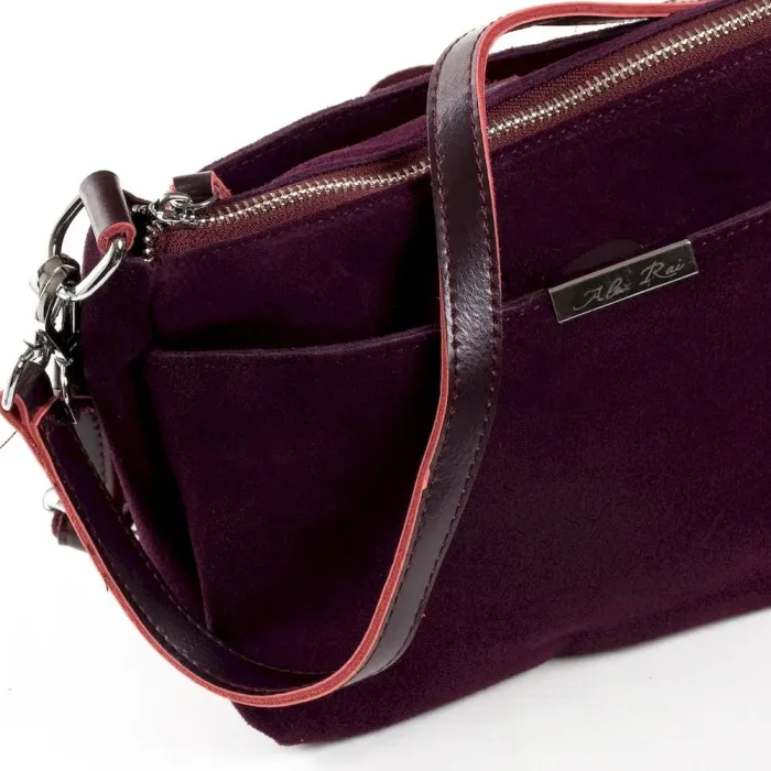 Сумка Женская Классическая замш ALEX RAI 01-09 03-8724 wine-red