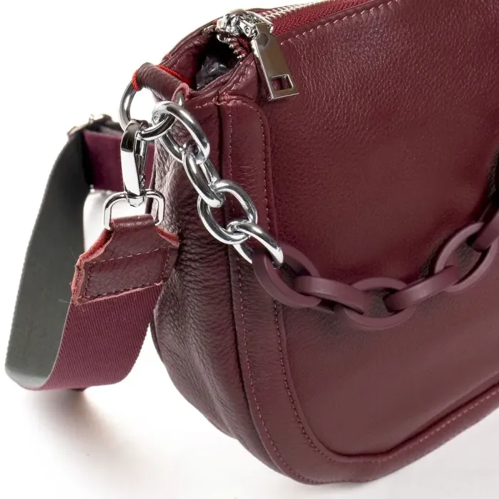 Сумка Жіноча Класична шкіряна ALEX RAI 02-09 9503-9 wine-red