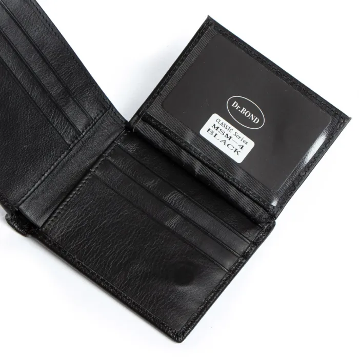 Кошелек Classic Мужской кожа DR. BOND MSM-4 black