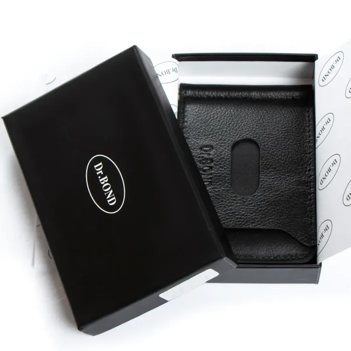 Кошелек Classic Мужской кожа DR. BOND MZS-5 black