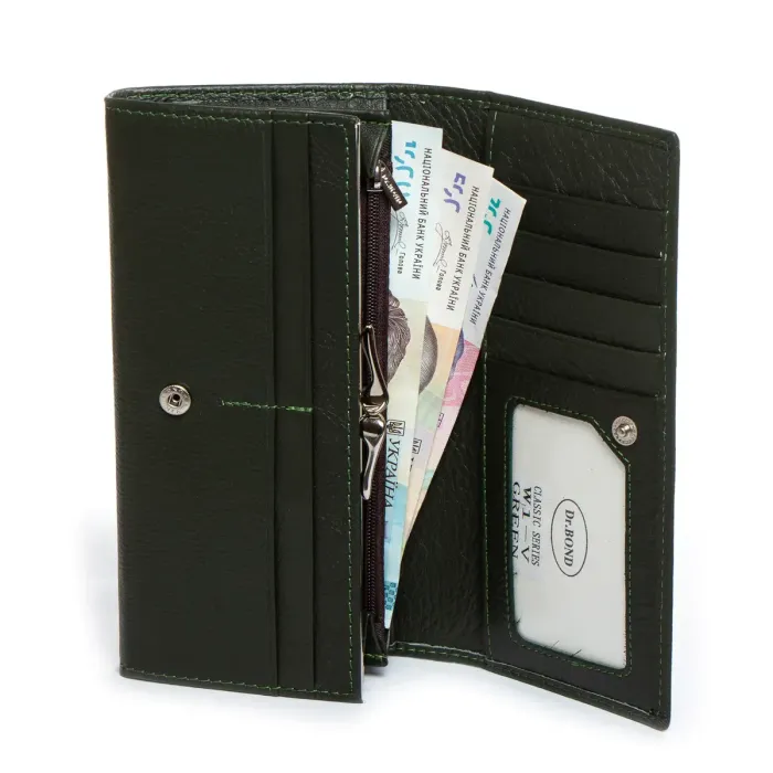 Гаманець Classic Жіноча шкіра DR. BOND W1-V green