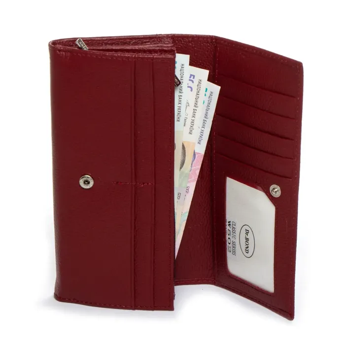 Гаманець Classic Жіноча шкіра DR. BOND W502 wine-red
