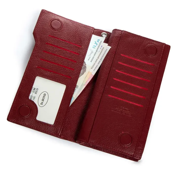 Гаманець Classic Жіноча шкіра DR. BOND WMB-2M wine-red