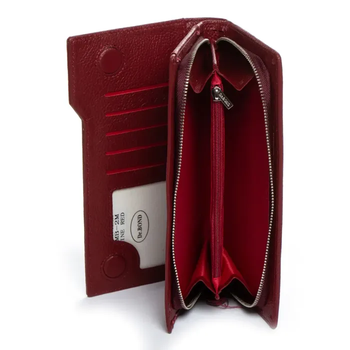 Гаманець Classic Жіноча шкіра DR. BOND WMB-2M wine-red