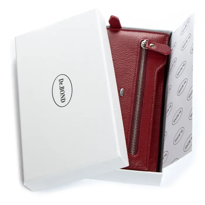 Гаманець Classic Жіноча шкіра DR. BOND WMB-2M wine-red