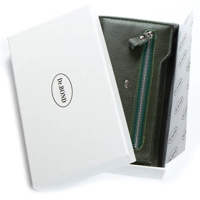 Кошелек Classic Женский кожа DR. BOND WMB-2M green