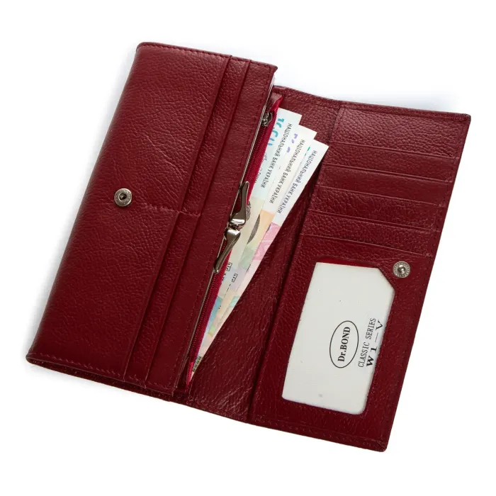 Гаманець Classic Жіноча шкіра DR. BOND W1-V wine-red