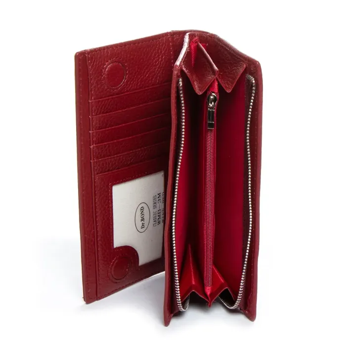 Гаманець Classic Жіноча шкіра DR. BOND WMB-3M wine-red