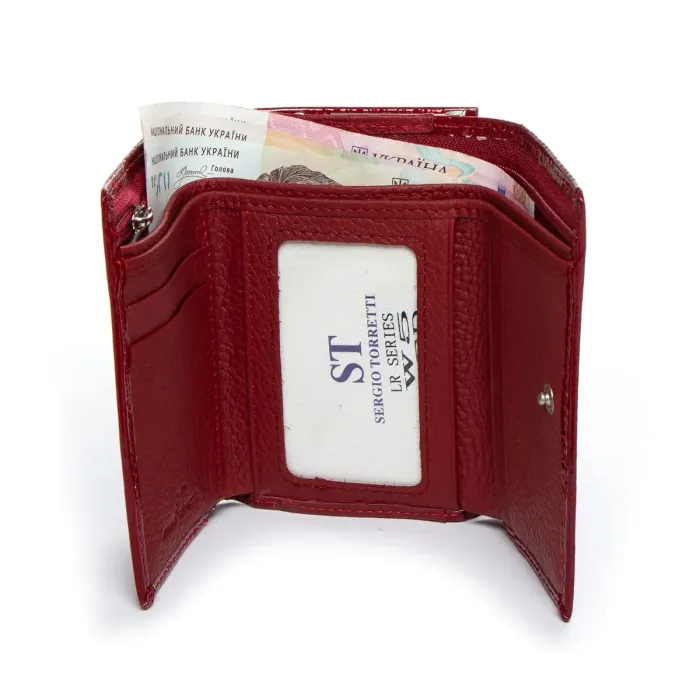 Гаманець LR Жіночий шкіра-лак SERGIO TORRETTI W5 red