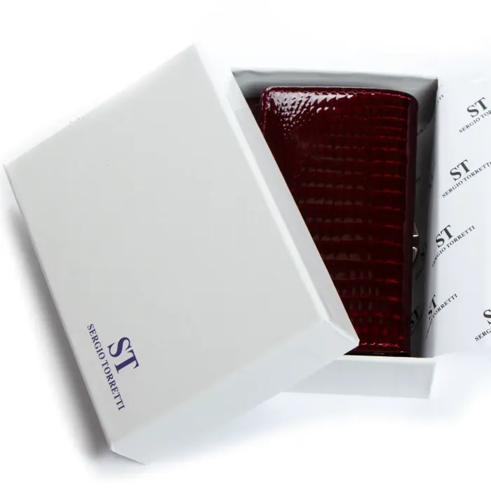 Гаманець LR Жіночий шкіра-лак SERGIO TORRETTI W5 wine-red