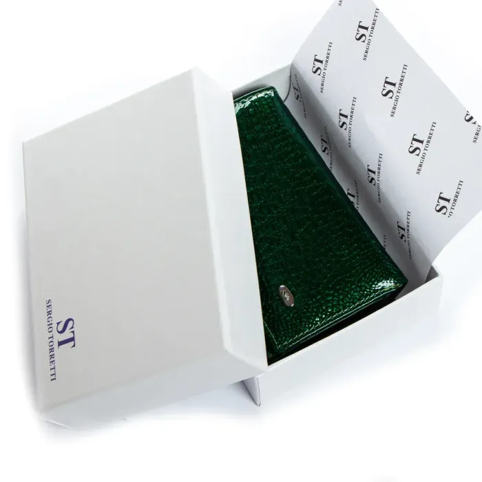 Кошелек LR Женский кожа-лак SERGIO TORRETTI W5 dark-green