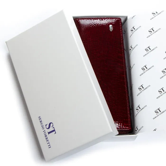 Гаманець LR Жіночий шкіра-лак SERGIO TORRETTI W1-v wine-red