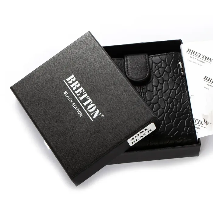 Гаманець BE Чоловіча шкіра BRETTON 408L black