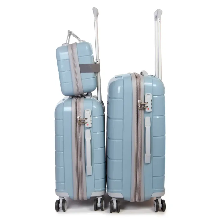 Дорожная Чемодан 2/1 ABS-пластик FASHION PP1-PLUS-1 silver-grey