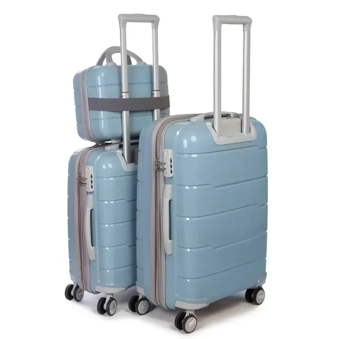 Дорожная Чемодан 2/1 ABS-пластик FASHION PP1-PLUS-1 silver-grey