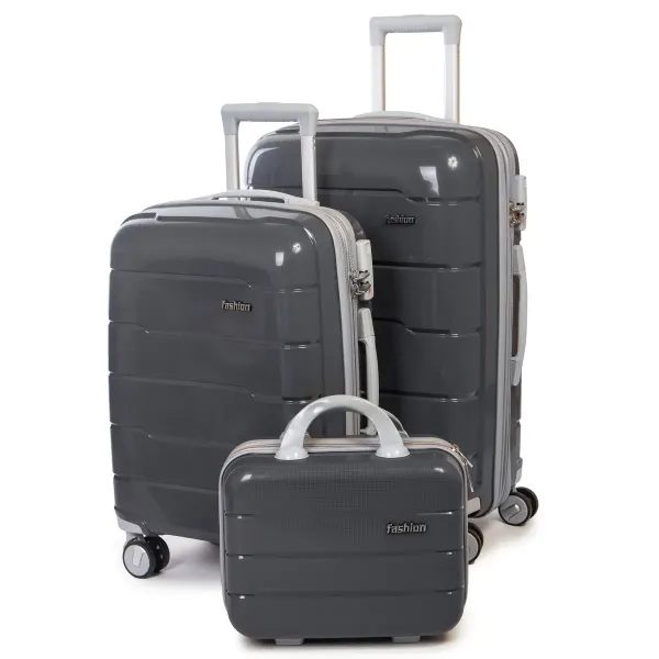 Дорожня Валіза 2/1 ABS-пластик FASHION PP1-PLUS-1 dark-grey