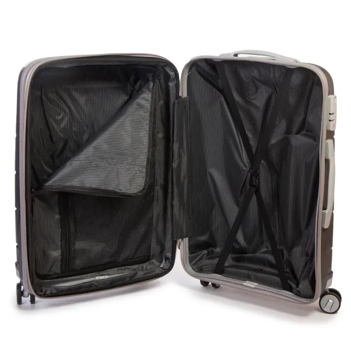 Дорожня Валіза 2/1 ABS-пластик FASHION PP1-PLUS-1 dark-grey