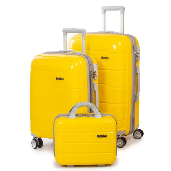 Дорожня Валіза 2/1 ABS-пластик FASHION PP1-PLUS-1 yellow