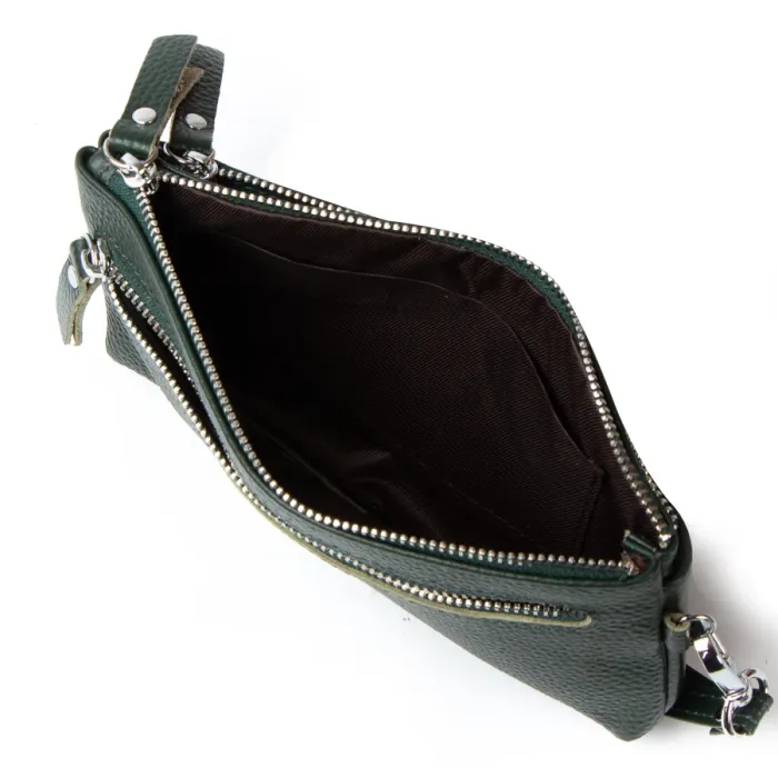 Косметичка кожа A-00276 green