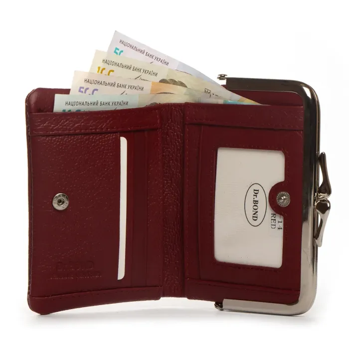 Гаманець Classic Жіноча шкіра DR. BOND WN-23-14 wine-red