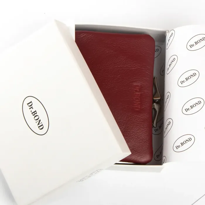 Гаманець Classic Жіноча шкіра DR. BOND WN-23-14 wine-red
