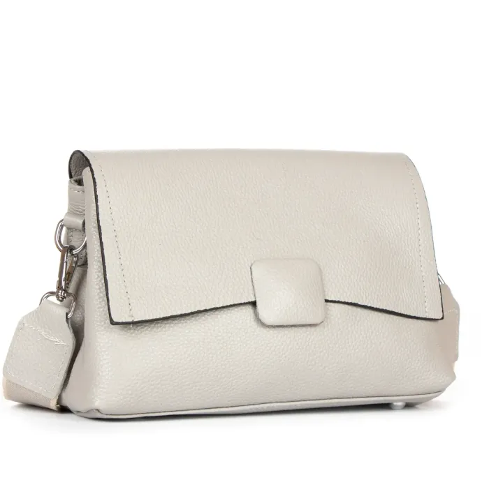 Сумка жіноча Класична шкіра ALEX RAI 99115 white-grey