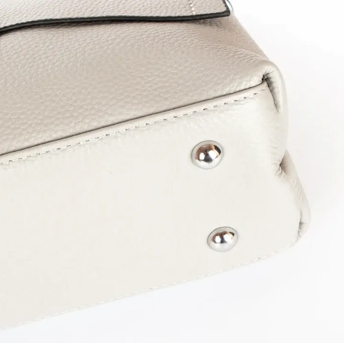 Сумка жіноча Класична шкіра ALEX RAI 99115 white-grey