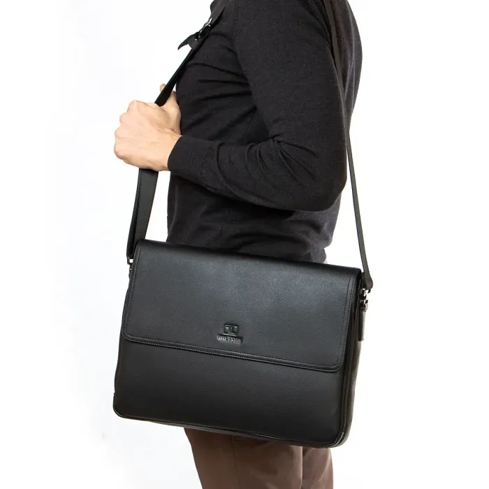 Сумка Мужская Портфель кожа BRETTON 3710-7 black