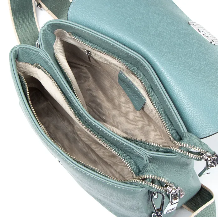 Сумка Класична шкіра ALEX RAI 99115 L-green