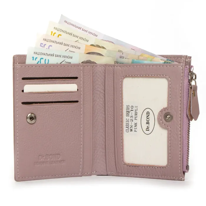 Гаманець Classic Жіноча шкіра DR. BOND WN-23-10 pink-purple