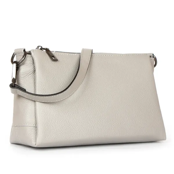 Сумка жіноча Класична шкіра ALEX RAI 99105-1 white-grey