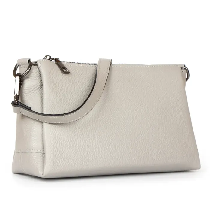 Сумка жіноча Класична шкіра ALEX RAI 99105-1 white-grey