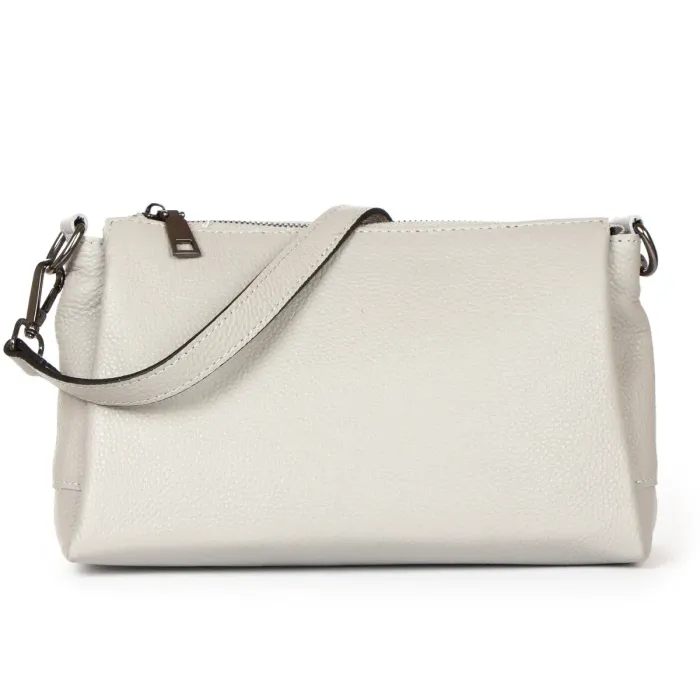 Сумка жіноча Класична шкіра ALEX RAI 99105-1 white-grey