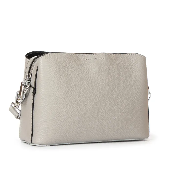 Сумка жіноча Класична шкіра ALEX RAI 99113 white-grey
