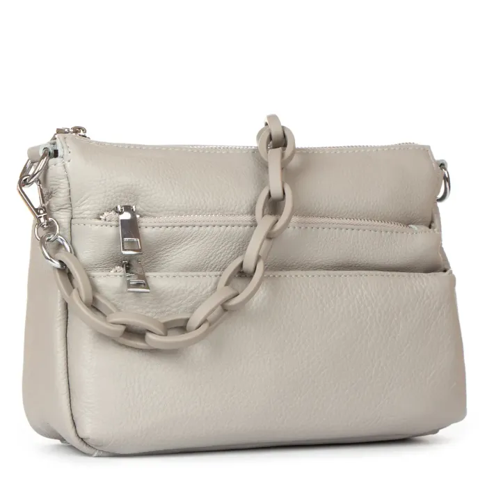 Сумка жіноча Класична шкіра ALEX RAI 3011 L-grey