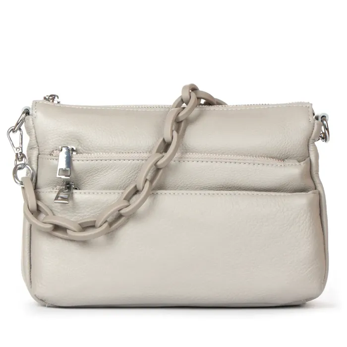 Сумка жіноча Класична шкіра ALEX RAI 3011 L-grey