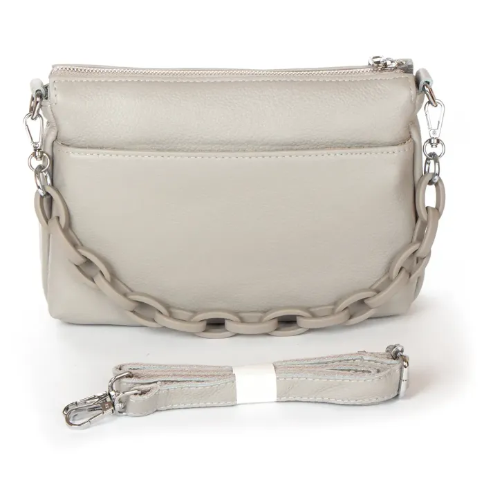 Сумка жіноча Класична шкіра ALEX RAI 3011 L-grey