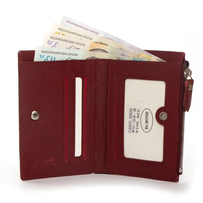 Гаманець Classic Жіноча шкіра DR. BOND WN-23-8 wine-red