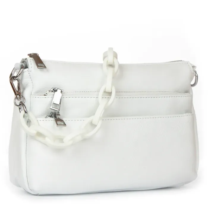 Сумка Класична шкіра ALEX RAI 3011 white