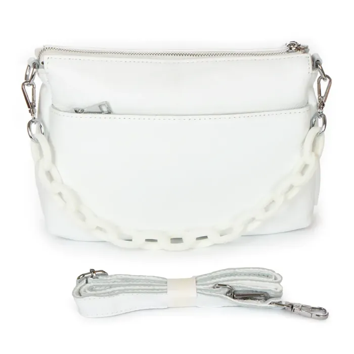 Сумка Класична шкіра ALEX RAI 3011 white