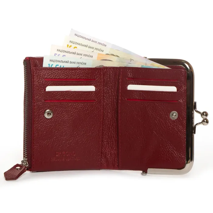 Гаманець Classic Жіноча шкіра DR. BOND WN-23-13 wine-red