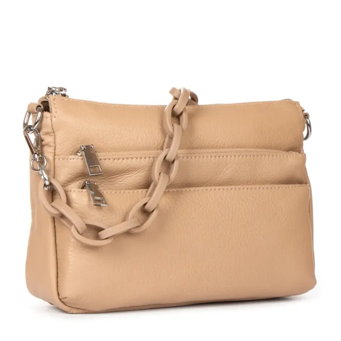 Сумка Класична шкіра ALEX RAI 3011 apricot