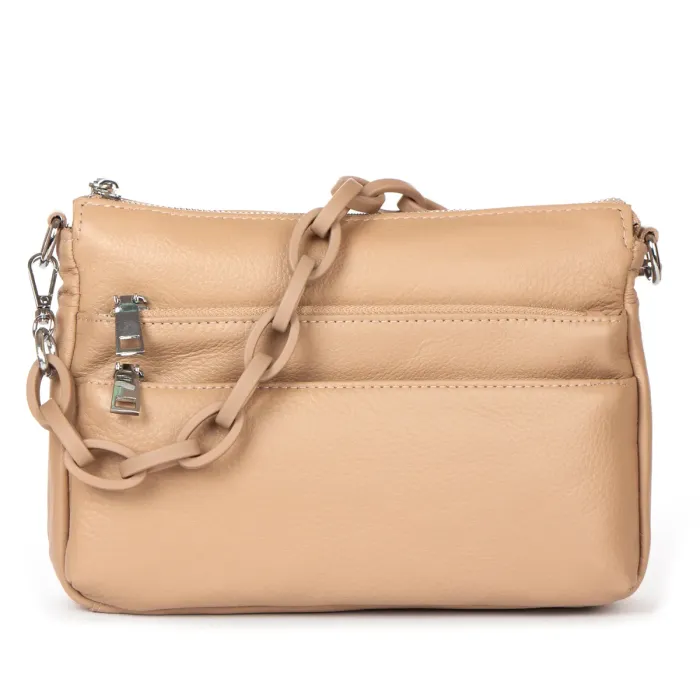 Сумка Класична шкіра ALEX RAI 3011 apricot