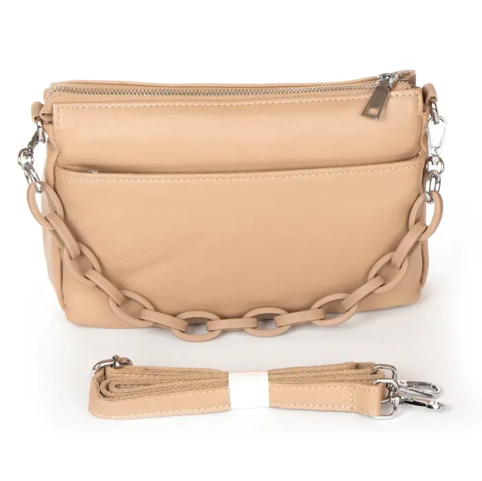 Сумка Класична шкіра ALEX RAI 3011 apricot