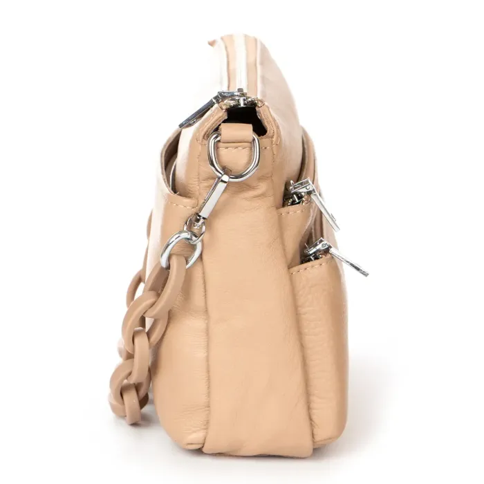 Сумка Класична шкіра ALEX RAI 3011 apricot