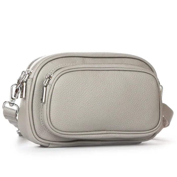 Сумка жіноча Класична шкіра ALEX RAI 99112 white-grey