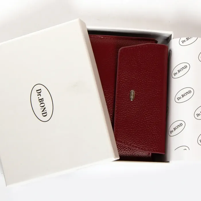Гаманець Classic Жіноча шкіра DR. BOND WN-23-12 wine-red