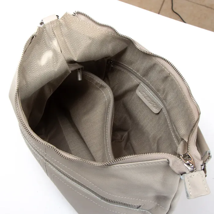 Сумка жіноча Класична шкіра ALEX RAI 2035-9 white-grey